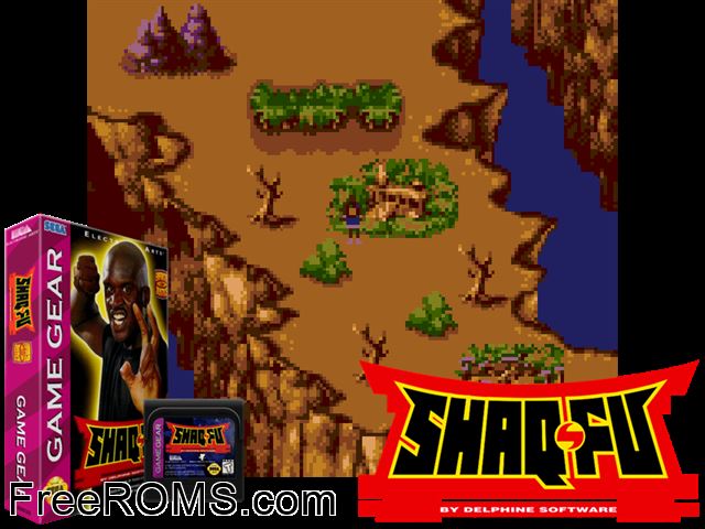 Shaq Fu Game Gear game showing 3D box cover and gameplay screenshot